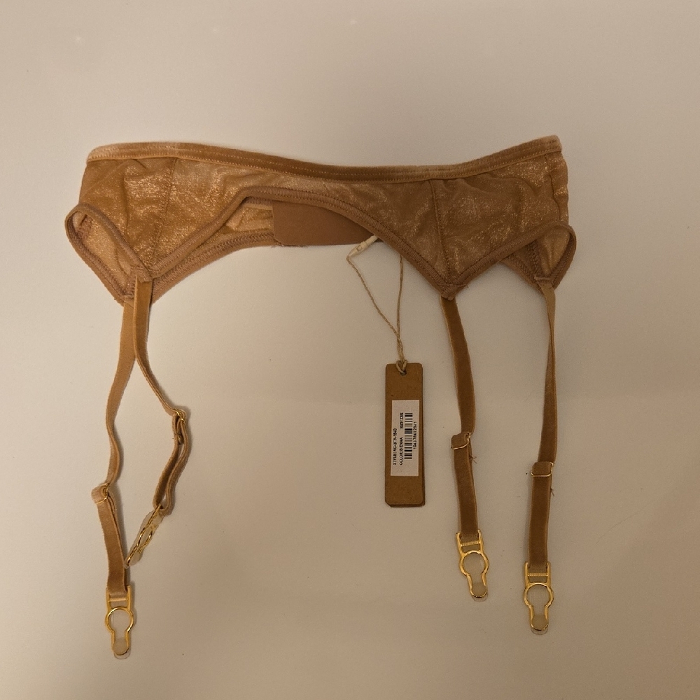 SKIMS Tan Garter Belt